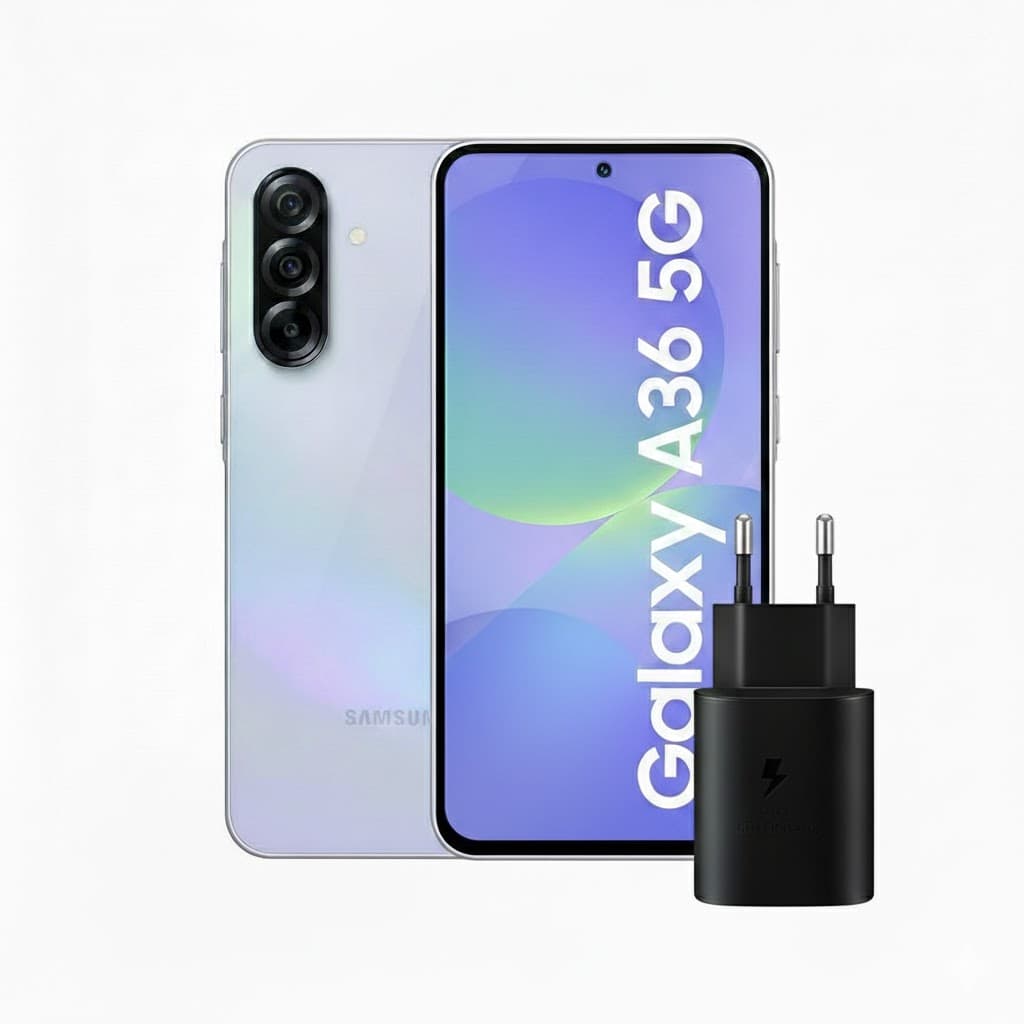 Samsung Galaxy A36, 256GB, 8GB RAM, 5G, Dual SIM – Lavender with 1 Year Warranty + Free Samsung Power adapter fast charger 25W
