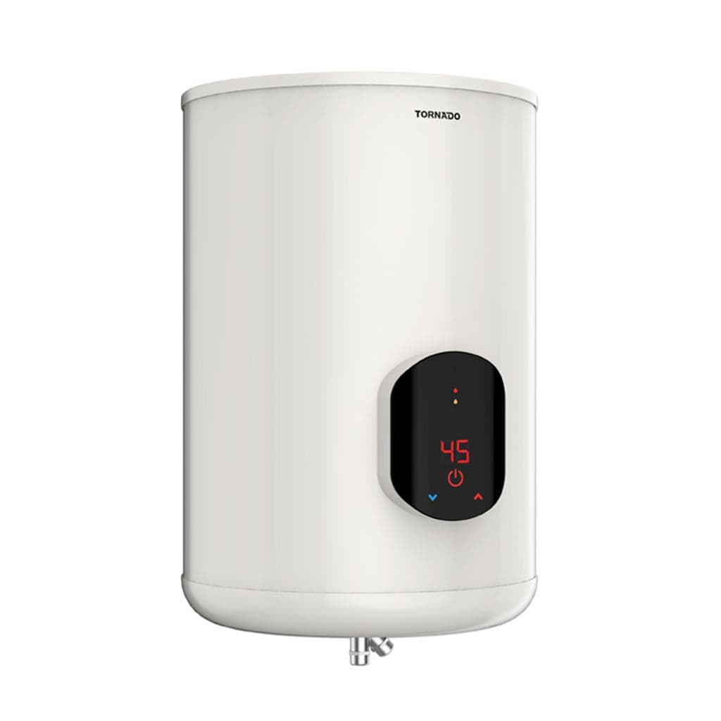Tornado Electric Water Heater, 55 Liters, Stainless Steel Tank, Digital, EWHS55CSEF - Off White