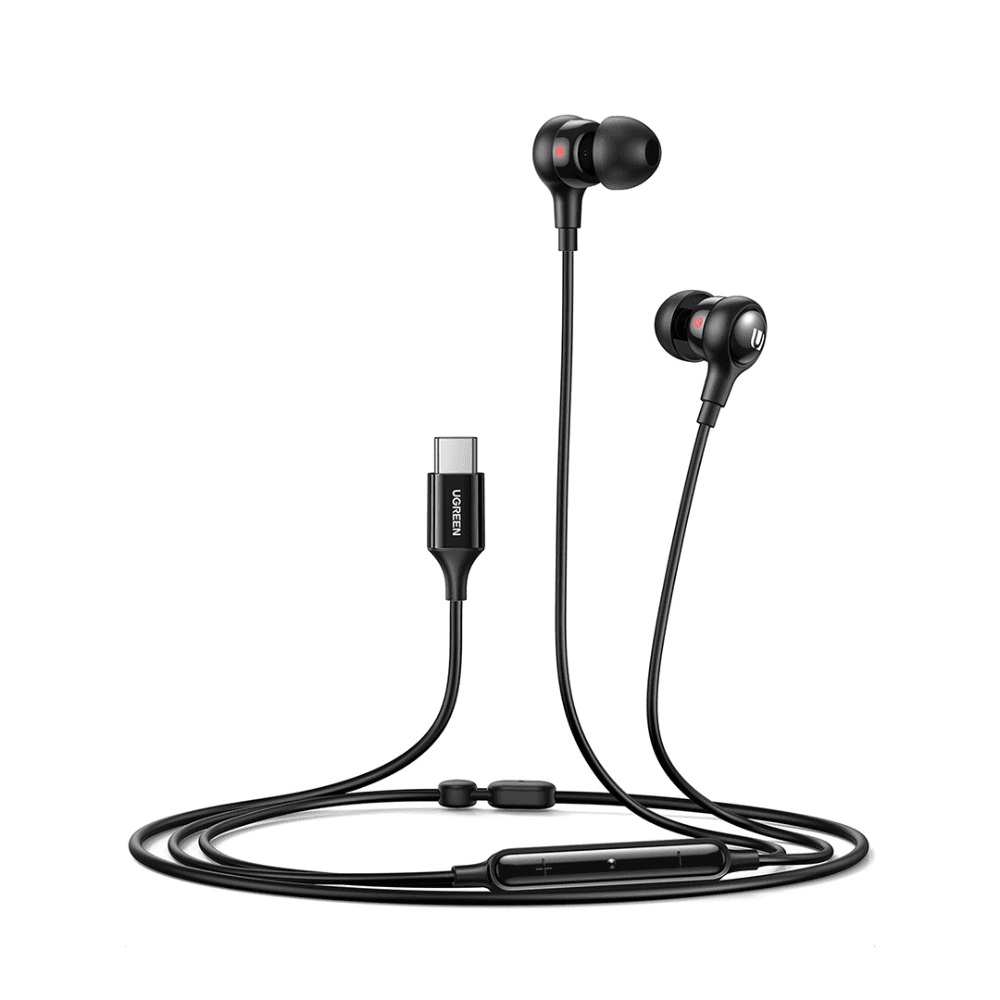 Ugreen EP103 Wired Earphones With Type-C Connector - Black