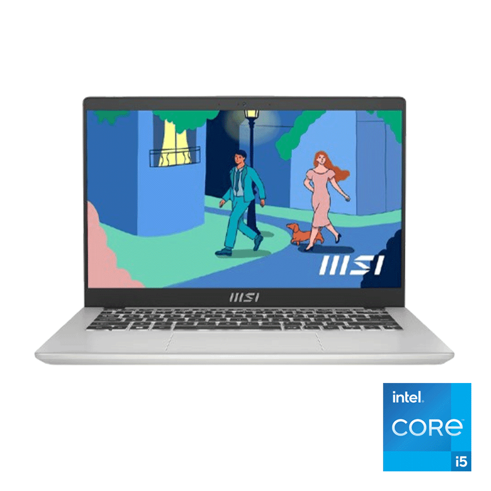 MSI Modern 14 C12MO Laptop - Intel® Core™ i5-1235U - 8GB - 512GB SSD - Intel® Iris Xe Graphics - 14" FHD - Urban Silver