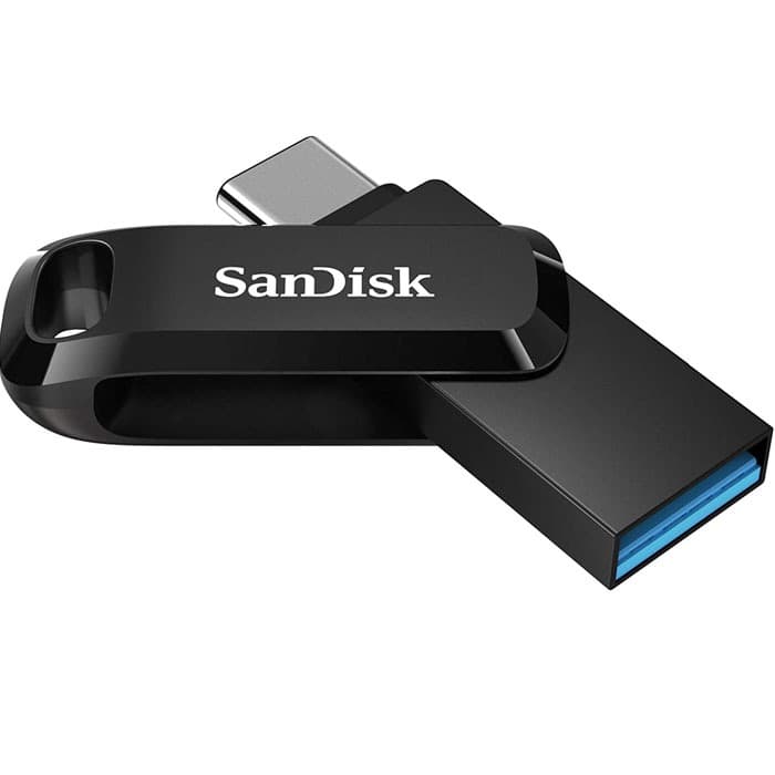 SanDisk 64GB Ultra Dual Drive Go USB Type-C Flash Drive SDDDC3-064G-G46 - Black 