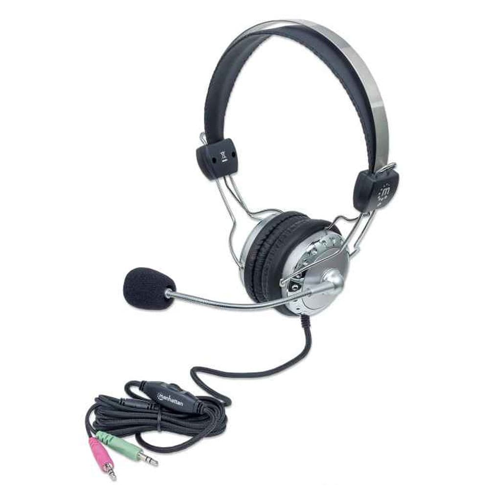 Manhattan 175517 Stereo Headset Easily adjustable with flexible microphone boom
