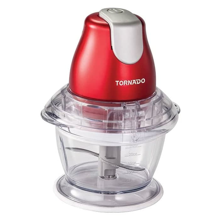 Tornado Chopper 400W - 1L - Meat and Cheese - Molokhia &amp; Vegetables - Red - CH-400MR