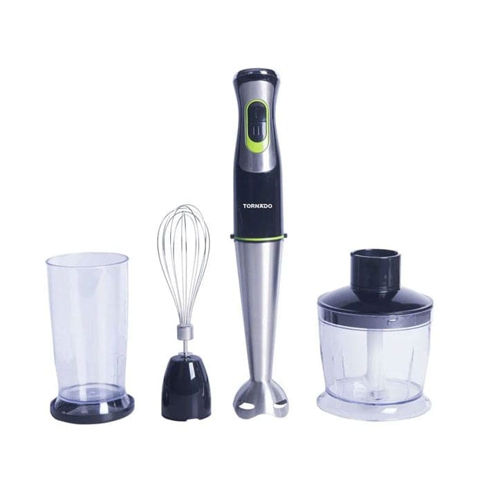 Tornado Hand Blender 400 Watt - Stainless Steel Whisk - Black - THB-400CH