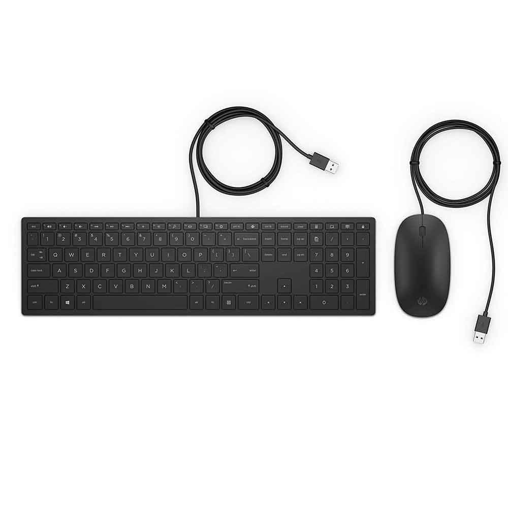 HP Pavilion Wired Keyboard and Mouse 400 ARAB - Black