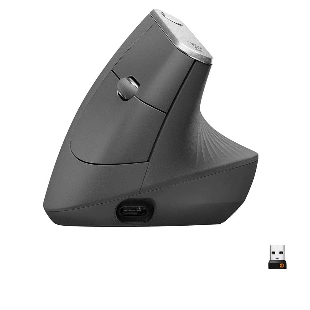 Logitech MX Vertical Advanced Ergonomic Mouse - 2.4GHZ - 910-005448 - Graphite