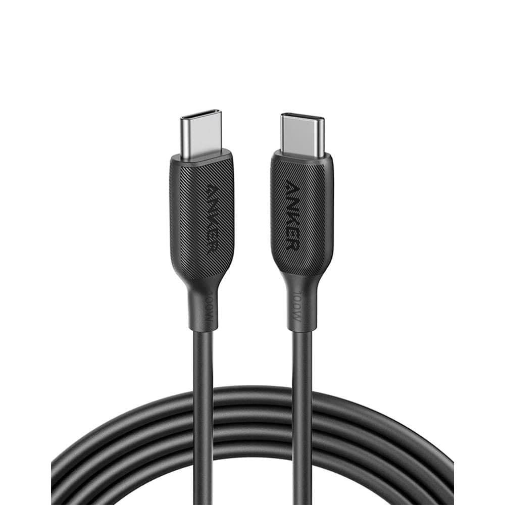 Anker Power Line III USB-C to USB-C 100W 2 Cable 6ft B2B A8856H11 - Black