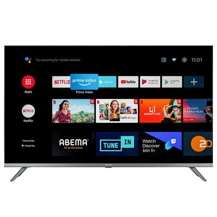 Sharp TV 32" LED HD Smart Android Built In Receiver Frameless - 2T-C32DG6EX