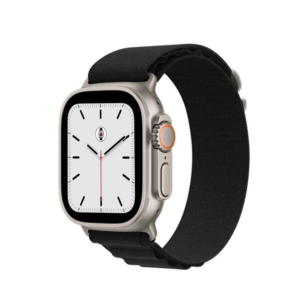 Apple Watch Ultra 49MM Titanium Case Black Alpine Loop S/M 