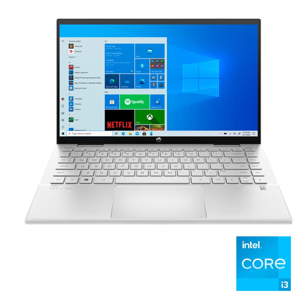 HP Pavilion x360 14-dy0017ne - Intel® Core™ i3-1125G4 - 4GB - 256GB SSD - Intel® UHD Graphics - 14" FHD Touch - Win10 - Natural Silver