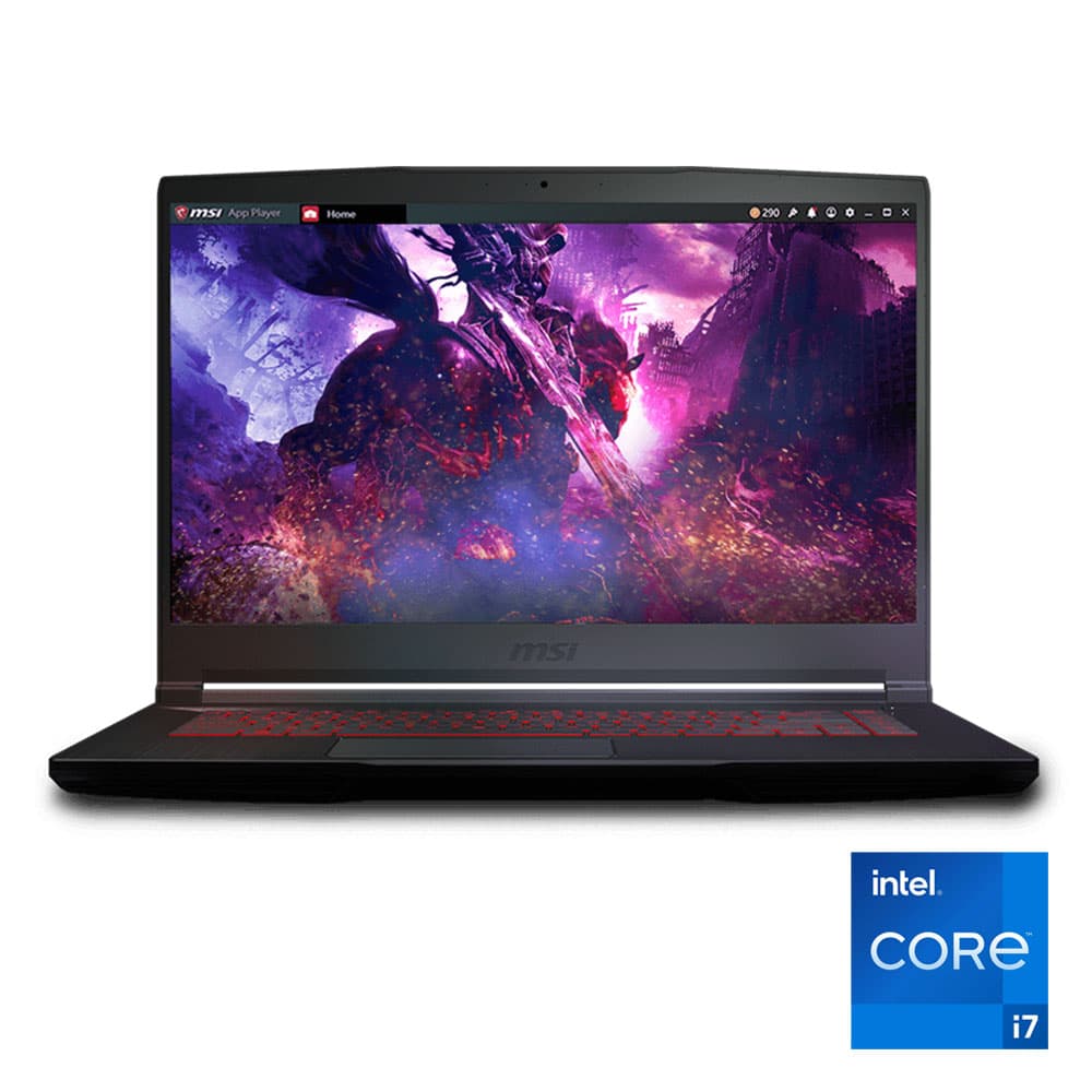 MSI GF63 - Intel® Core™ i7-11800H - 16GB - 1TB+256GB SSD - NVIDIA® GeForce RTX™ 3050 4GB - 15.6"FHD - Win11 - Black