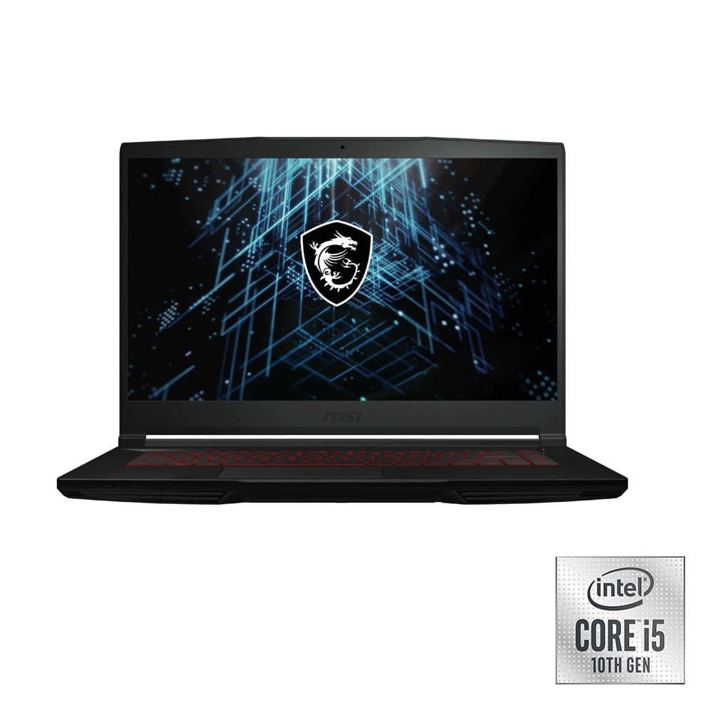 MSI GF63 Thin 10UC Intel® Core™ i5-10500H - 8GB - 256GB+ 1TB SSD - NVIDIA® GeForce RTX™RTX3050 4GB - 15.6" FHD - Black 
