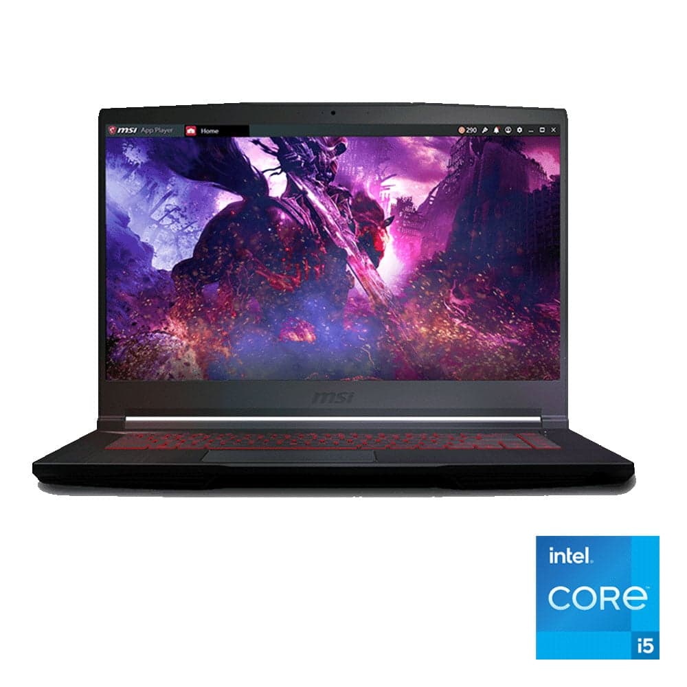 MSI GF63 Thin 11UC Intel® Core™ i5-11400H - 8GB - 1TB+256GB SSD - NVIDIA® GeForce RTX™ 3050 4GB - 15.6" FHD - Black