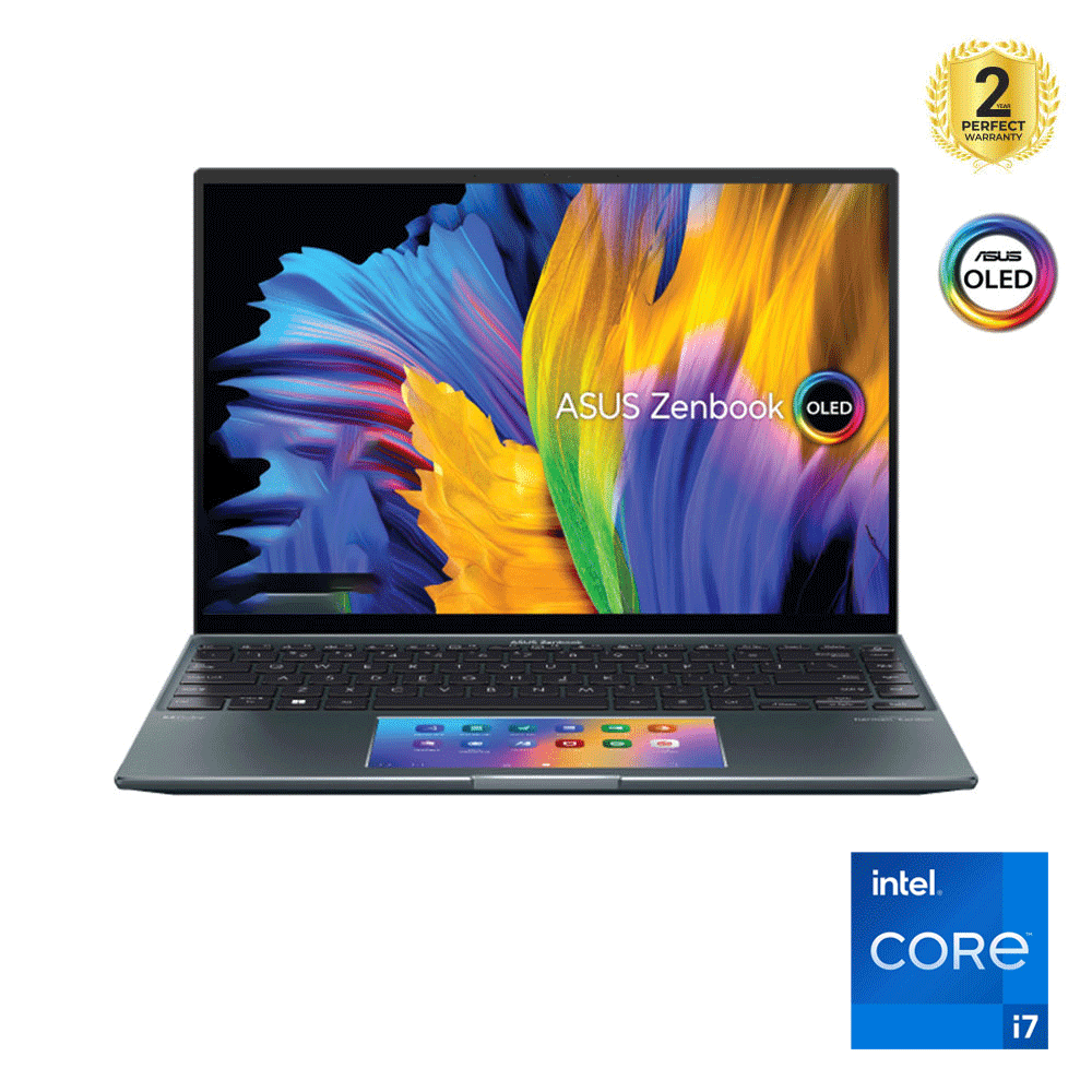 Asus Zenbook 14X UX5400EG-OLED007W Laptop - Intel® Core™i7-1165G7 - 16GB - 1TB SSD - NVIDIA® GeForce® MX450 2GB - 14" OLED - Win11 - Pine Grey