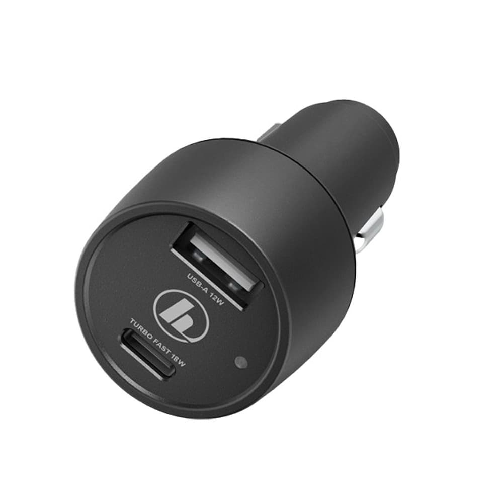 Hama Car Charger 30W USB-C & USB-A PD - Black