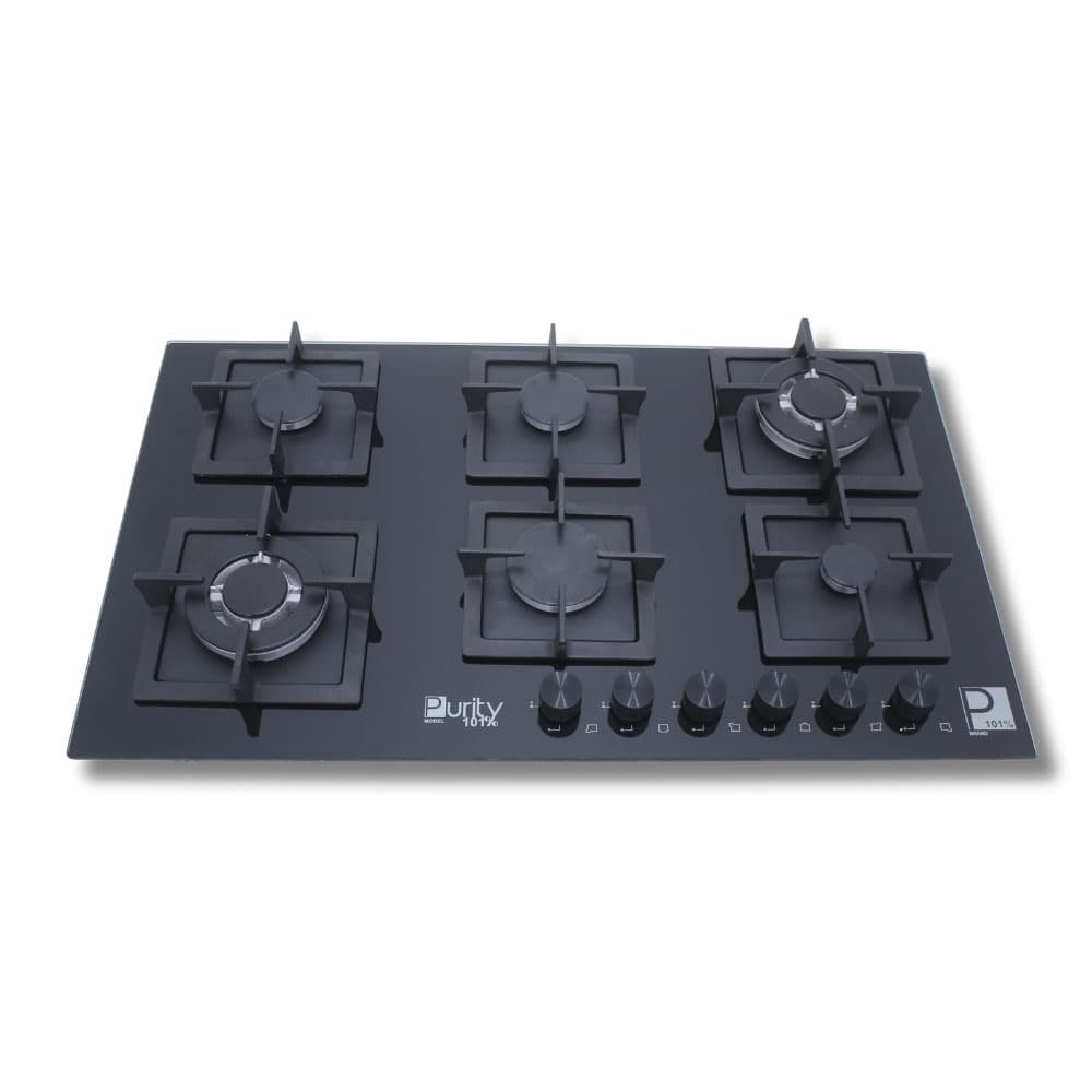 Purity Built-in Gas Hob 90cm - 6 Burners - Black - HPT916G