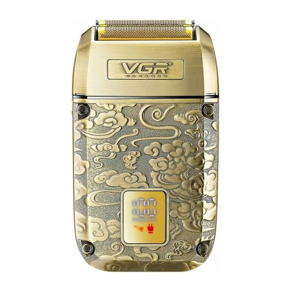 VGR V336 Rechargeable Cordless Electric Shaver 1400 mAh - Dry Foil Shaver - Gold