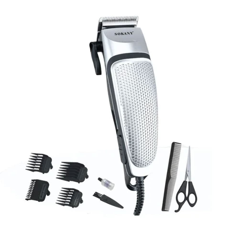 Sokany Rechargeable Hair Clipper 10 Watt - 1 Speed - Silver - SK4643