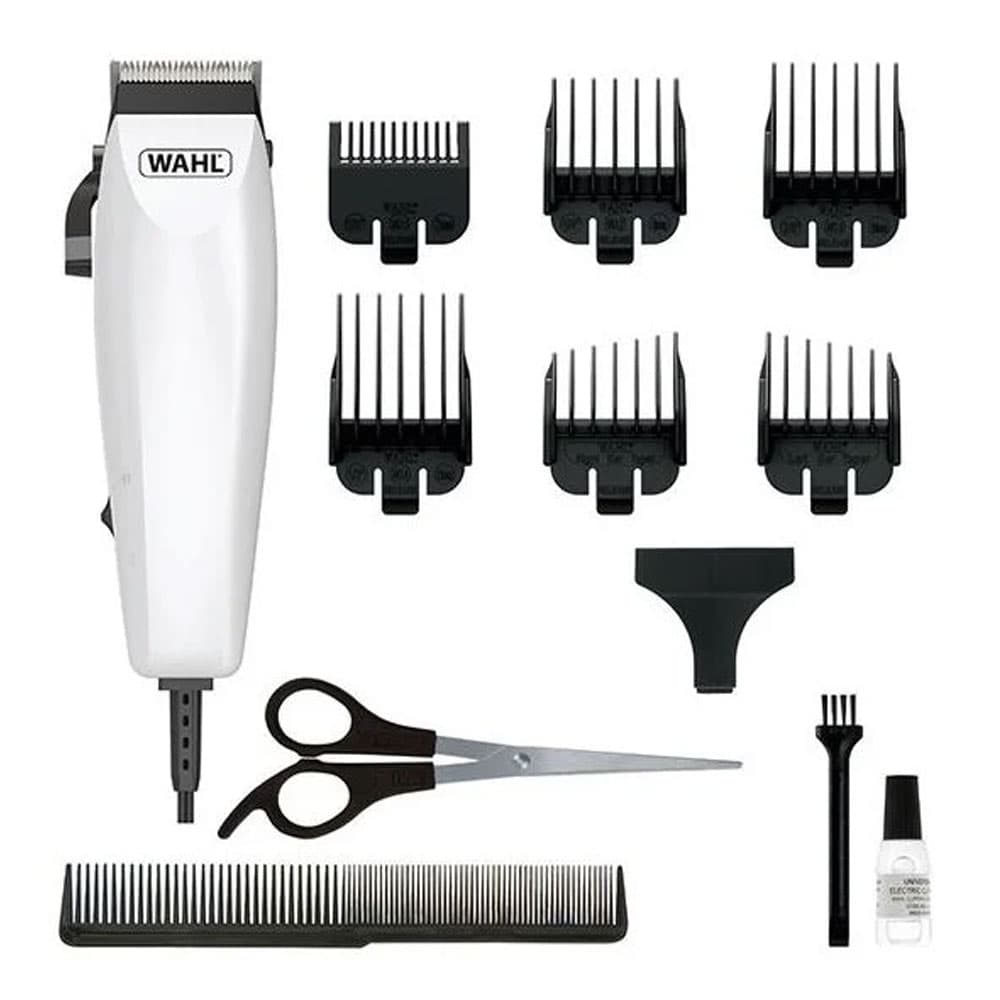 Wahl Easy Cut Hair Clipper Kit with 6 Guide Combs Self-Sharpening Blades - White - 093143326