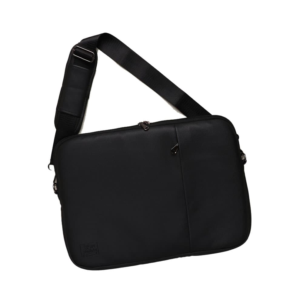 Dawenha Leather Bag - Two Zippers - 3 layers protection Spill-Resistant / Dustproof / Shockproof - Black