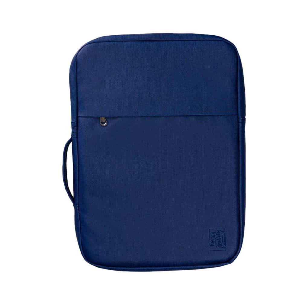 Dawenha Leather - Two Zippers - hand - 3 layers protection Spill-Resistant / Dustproof / Shockproof - Navy Blue
