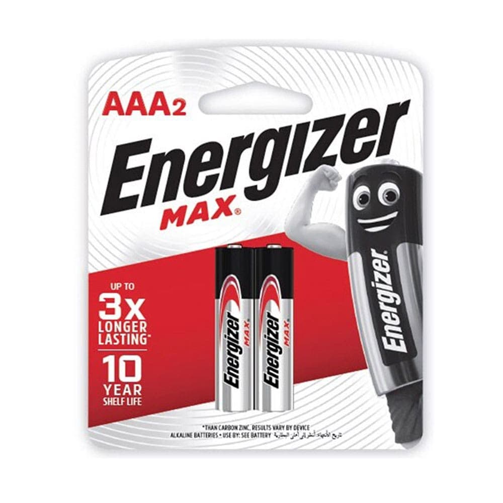 Energizer 2 AAA Max Batteries 1.5 Volts E92-BP2