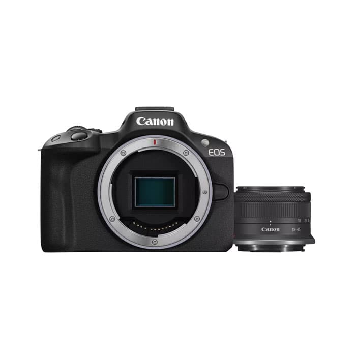 Canon Digital Camera EOS R50 - Black + RF-S 18-45mm F4.5-6.3 IS STM Lens