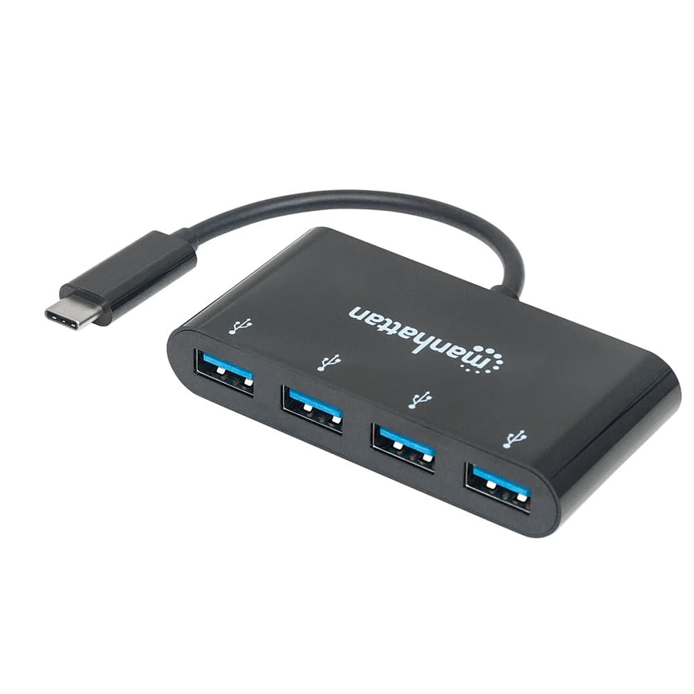 Manhattan162746 USB 3.1Gen 1 Type-C Hub 4 Type-A Ports Bus Power