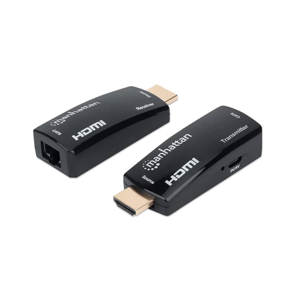 Manhattan 207539 Extender HDMI Extender by Single Cat5e/6 up to 60m - Black