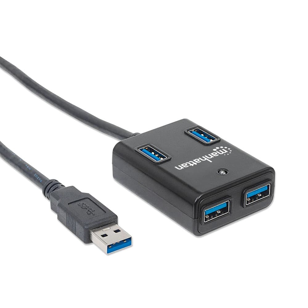 Manhattan 162296 SuperSpeed USB 3.0 Hub 4 Ports Bus Power