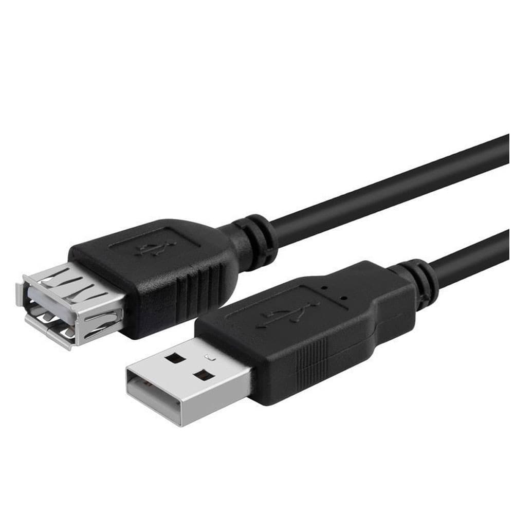 E-train USB 2.0 A Male to A Female Active Extension Cable - 5M - Black