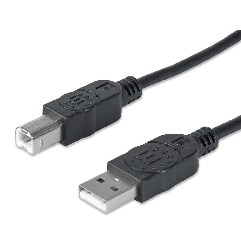 Manhattan 394635 Hi-Speed USB Printer Cable A Male / B Male 5M (15 ft.) - Black