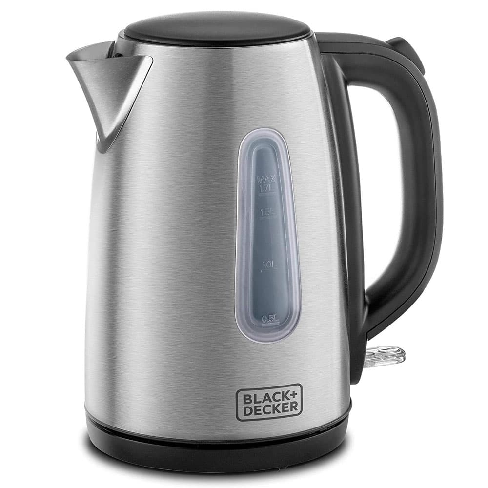 Black + Decker Stainless Steel Kettle 1.7 Liter - 2000 Watt - Silver - JC450B5
