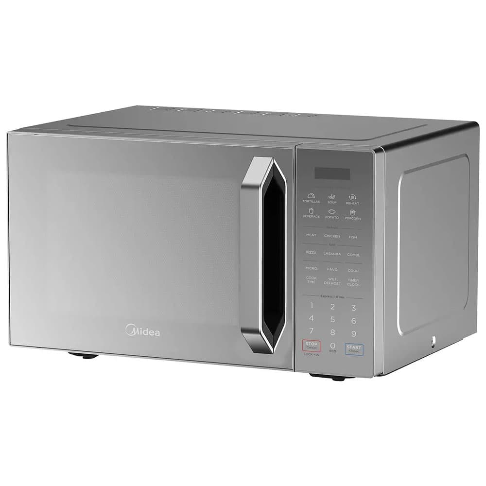 Midea Microwave 32 Liter - 1000 Watt Digital - Silver with Mirror Door - EM0P042MX-S