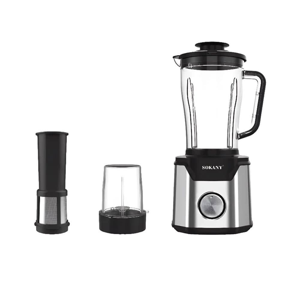 Sokany Blender 3*1 1000 Watt - 2.5 Liter - Stainless Steel - SK03072