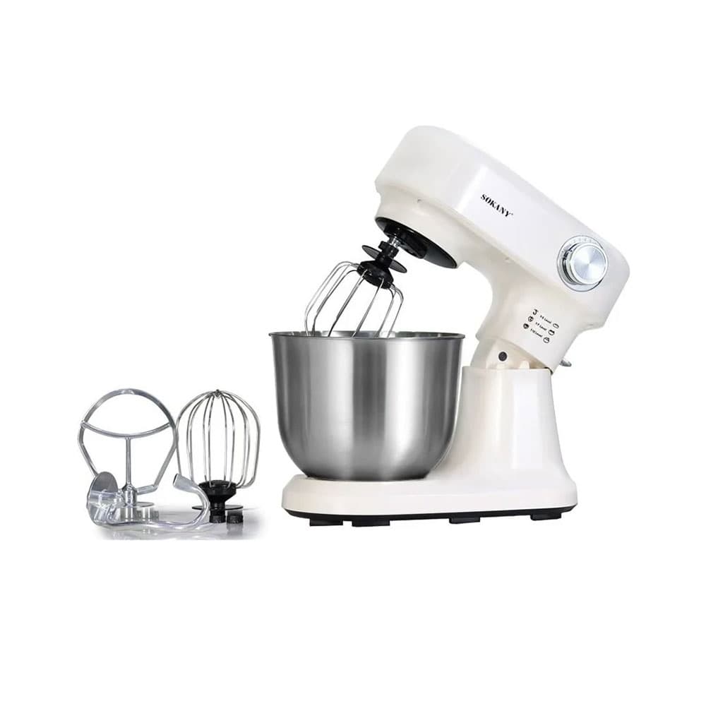 Sokany Stand Mixer 5.5 Liter - 1500 Watt - 12 Speed - White - SK05019