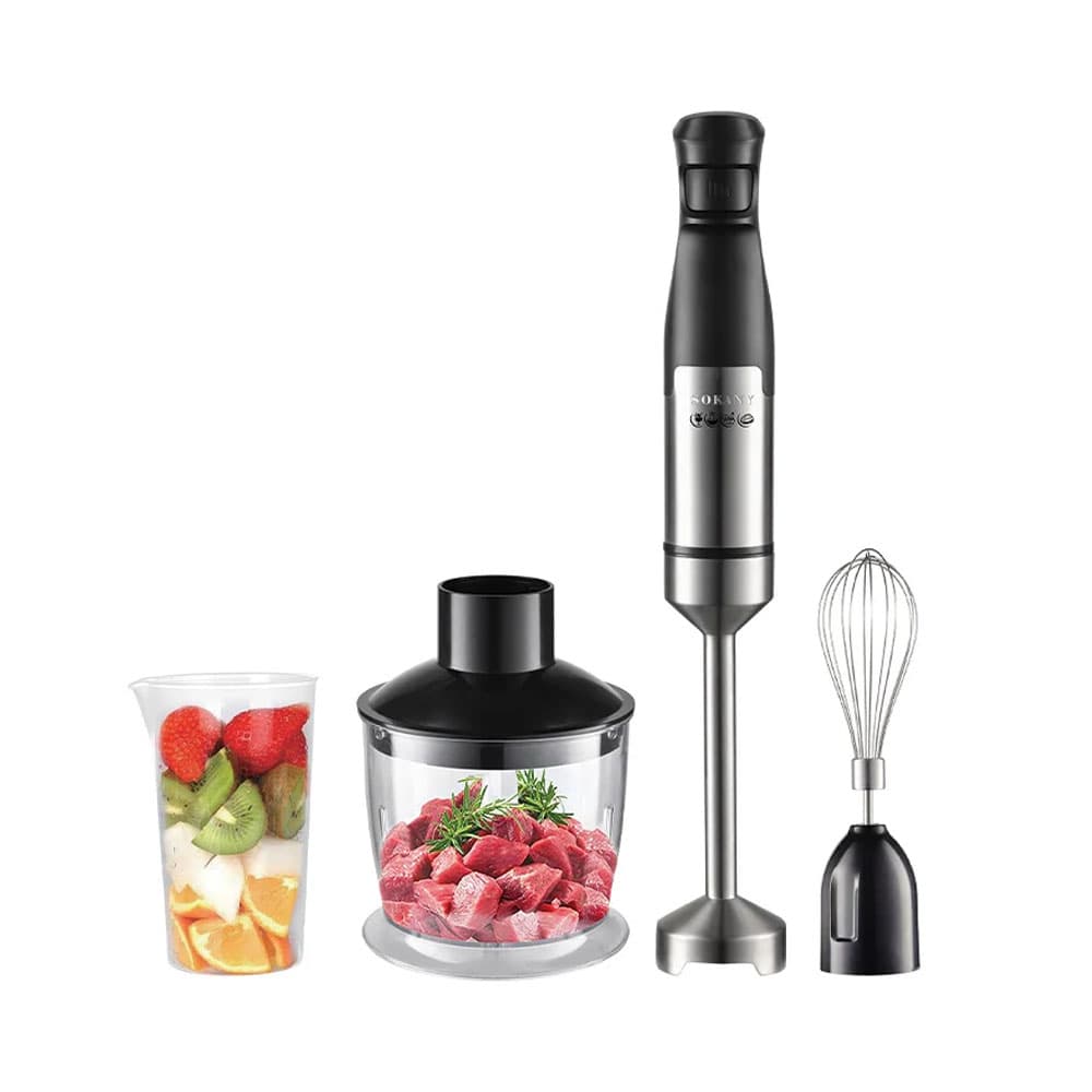 Sokany Hand Blender 4*1 1000 Watt - 700 Ml - Stainless Steel - SK02032