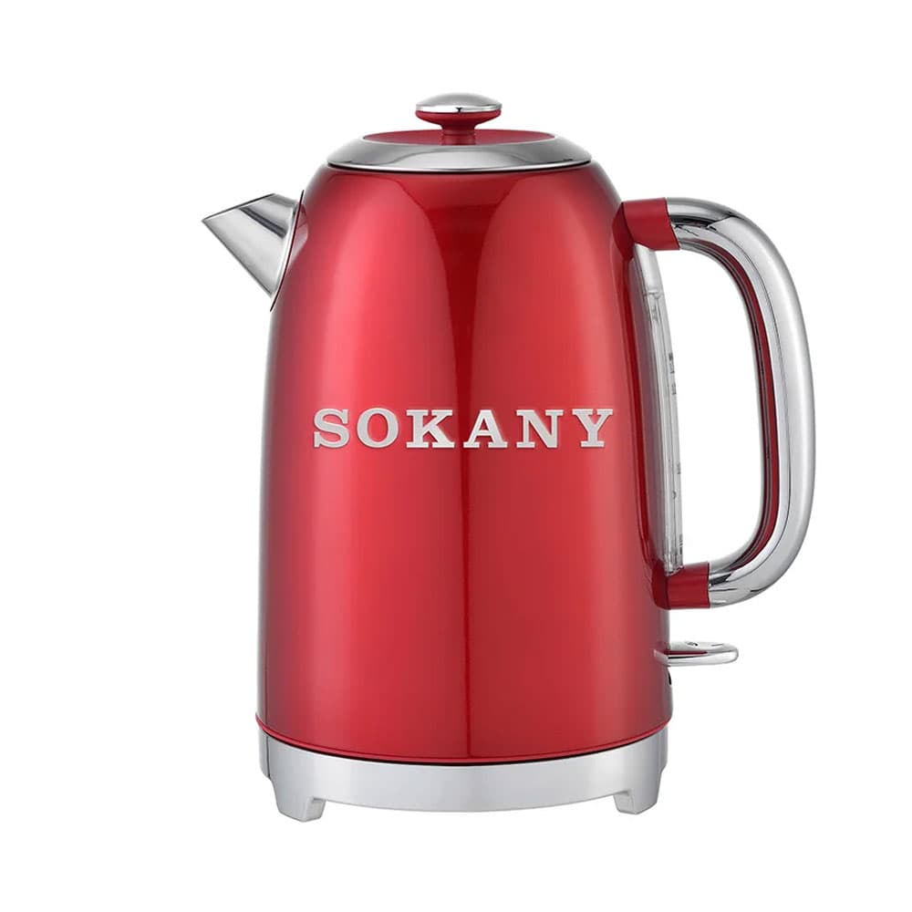 Sokany Electric kettle 2200 Watt - 1.7 Liter - Red - SK09110