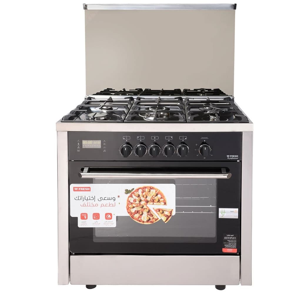 Fresh Gas Cooker 5 Burners 90*60 Safety - Stainless Steel Professional - 12294