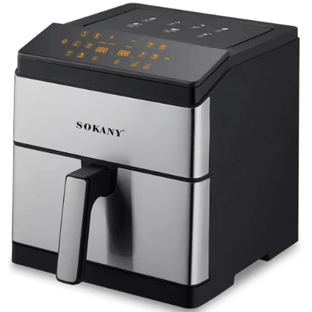 Sokani Digital Air fryer 9.5 Liter - 2200 Watt 10 Programs - Black*Silver - SK10044