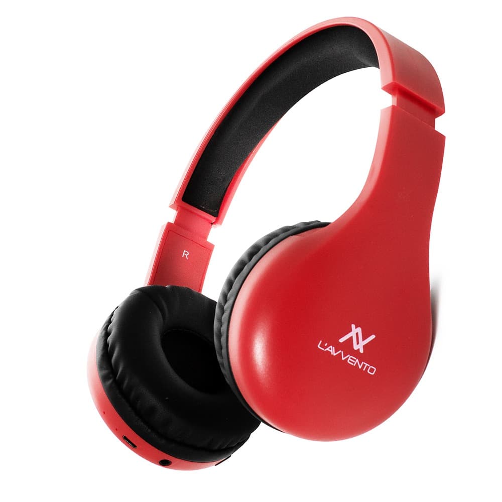L'AVVENTO (HP11R) Bluetooth Headphone with Stereo Plug - Red
