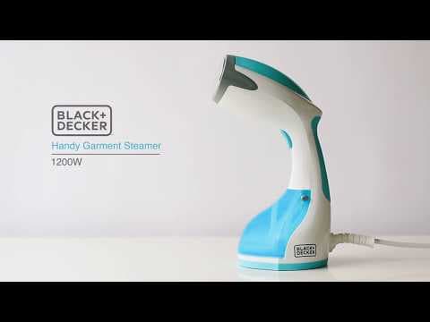 Black & Decker Handy Garment Steamer 1200 Watt - 260 Mill - White*Blue - HST1200