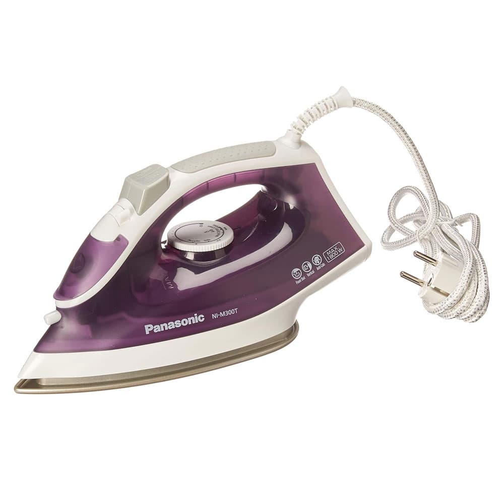 Panasonic Steam Iron Titanium Coated Sole Plate 1800 Watt - Purple - Ni-m300tpth