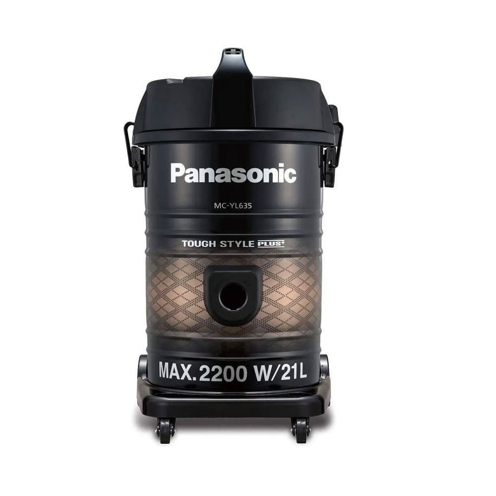باناسونيك مكنسة كهربائية تاتش ستيل بلس بقوة 2200 وات سعة 21 لتر - أسود*بني - موديل MC-YL635