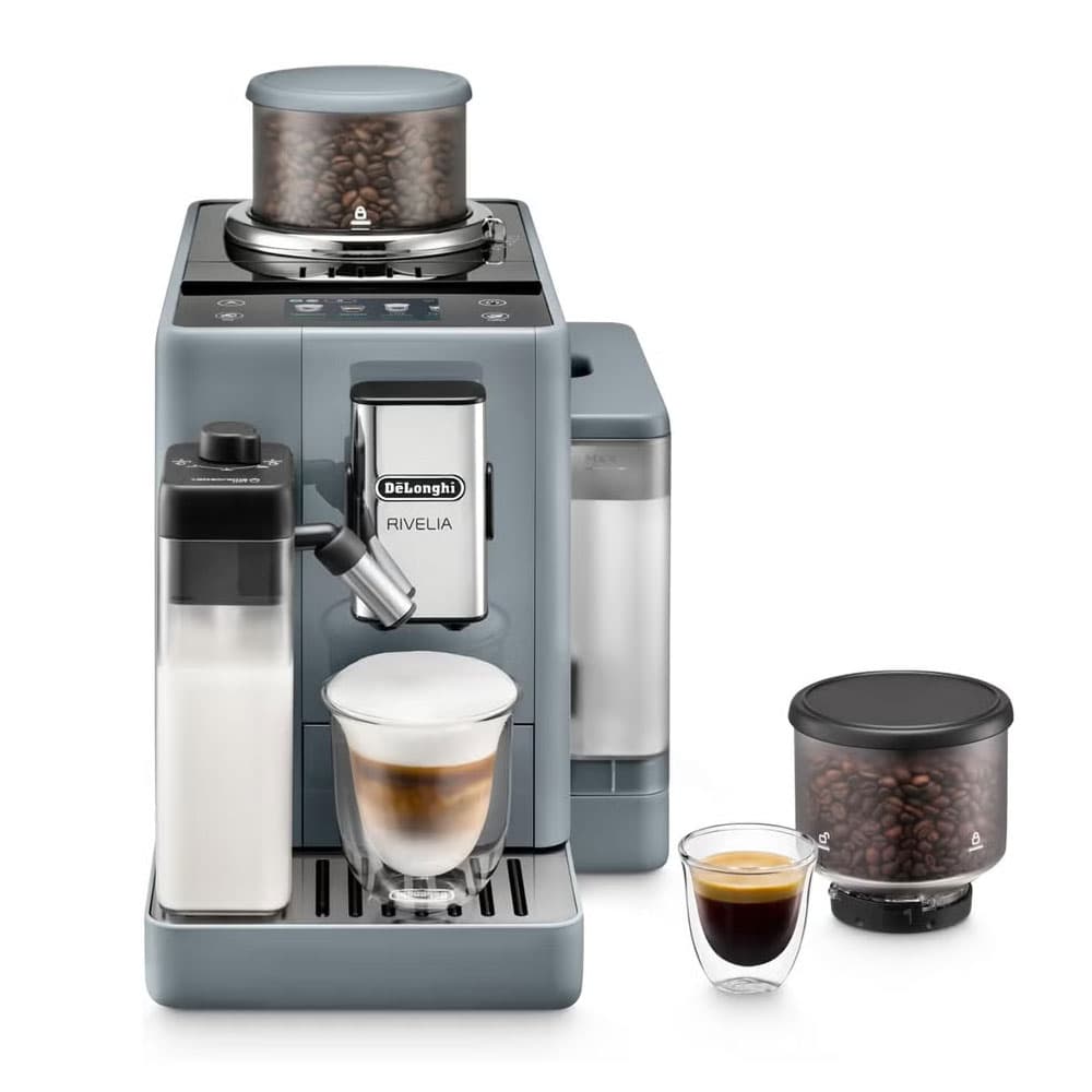 De'Longhi Rivelia Fully Automatic Coffee Maker 1450 W Automatic Milk Frother 1.4 L Colored Touch Display Arctic - White - EXAM440.55W