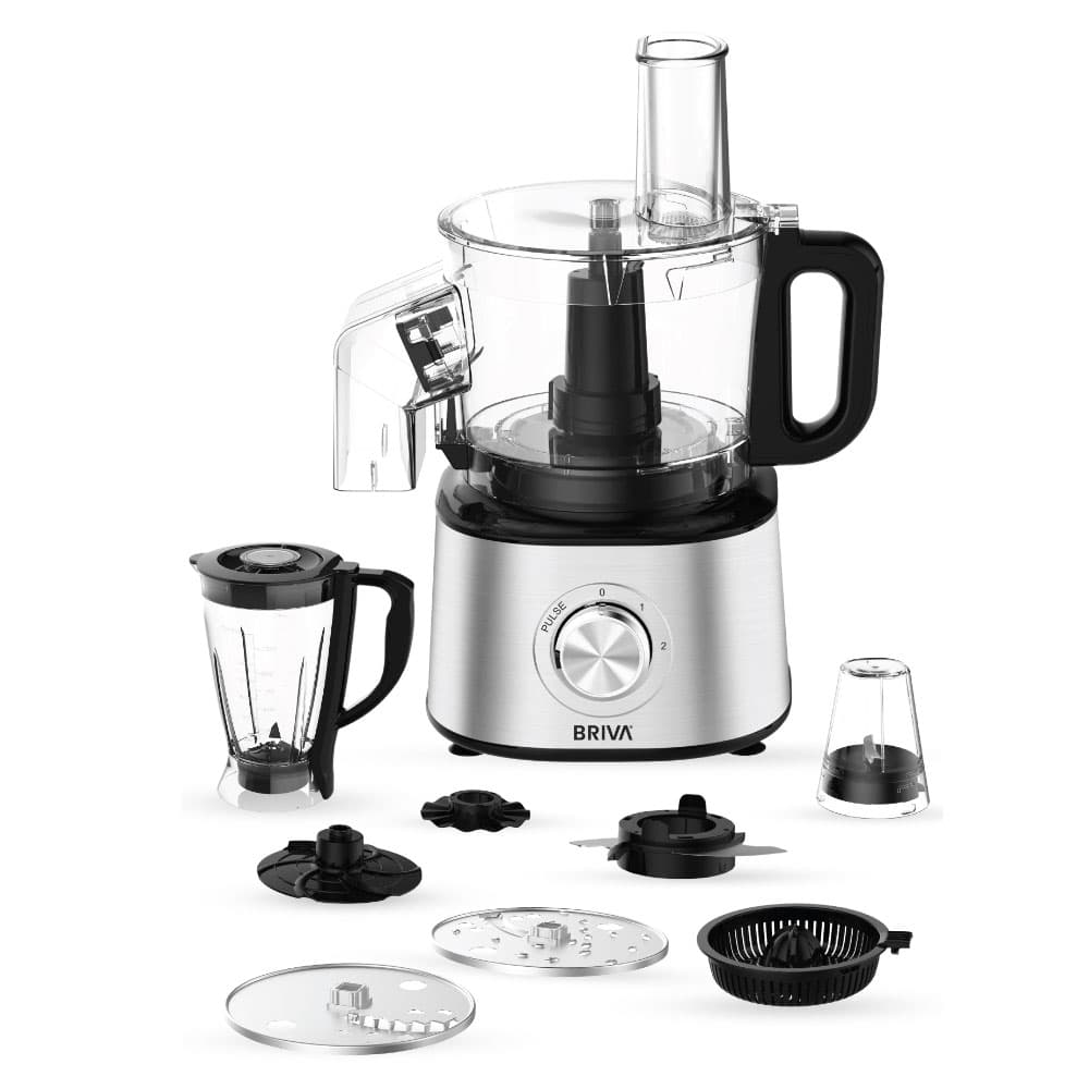 Briva Food Processor 1.4 Liter 1000 Watt 2 Speeds - Silver - KM176