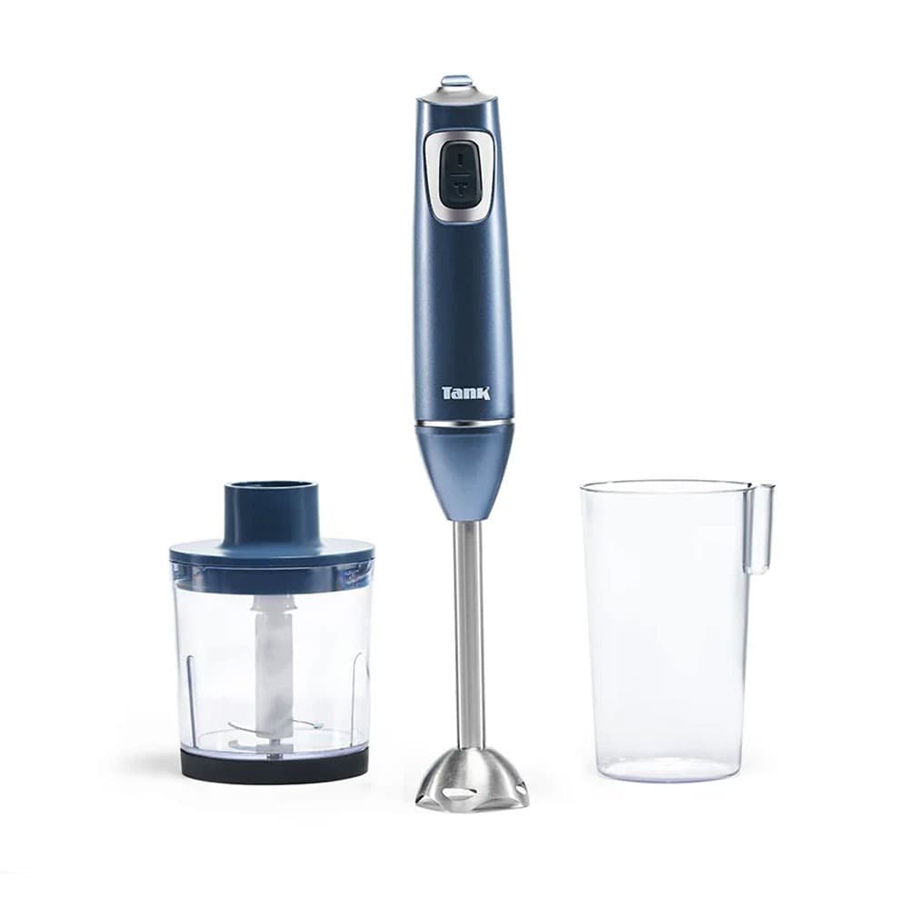Tank Hand Blender With 600 ML BPA Free Beaker & 500 ML Chopper 5 Speeds + Turbo 600 Watts - Silver - CM-6003-1BCS