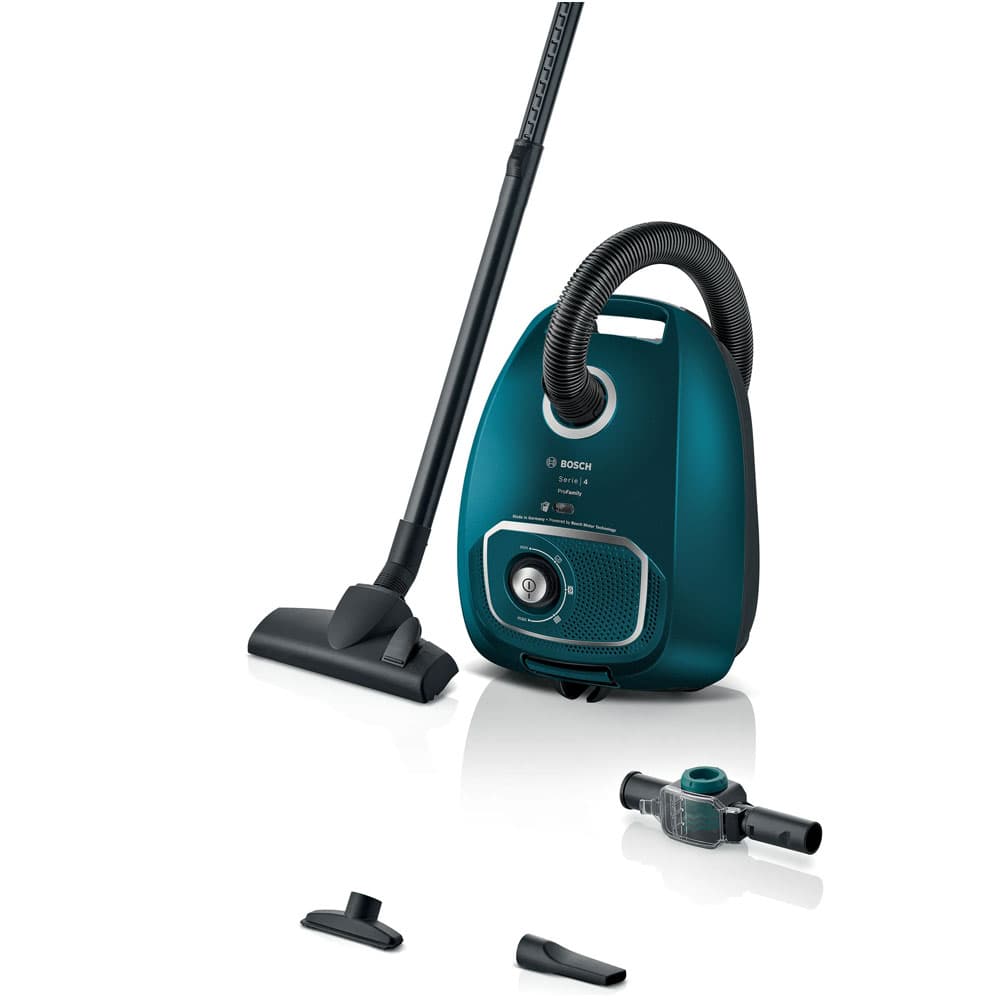 Bosch Series 4 Bagged Vacuum Cleaner 2000Watt - Powerful Motor - High Suction Power - Allergy Friendly – Blue - BGL41WFAMP