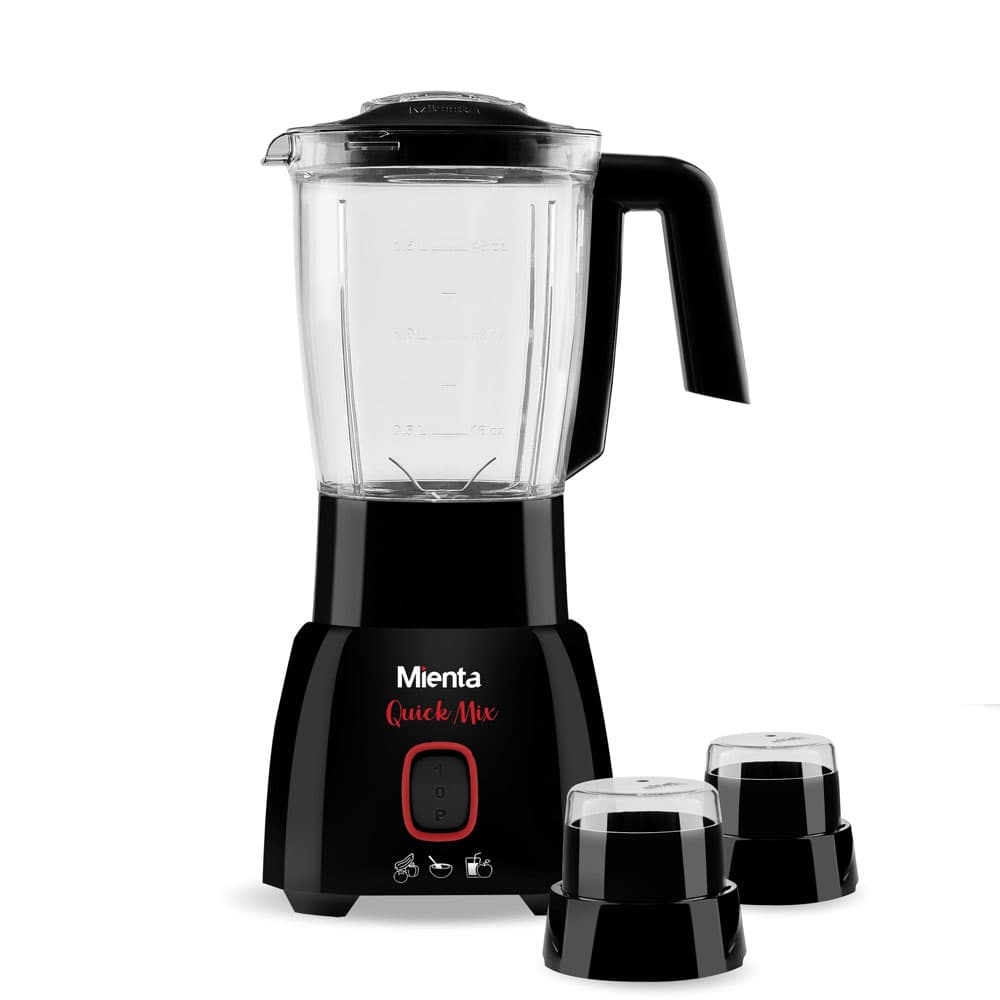 Mienta Electric Blender With 2 Mills - 700 Watt - 1.75 Liter - Black - BL1291G