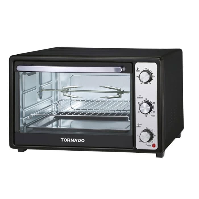 Tornado Electric Oven 46L 1800W With Grill and Fan - Black - TEO-46NE(K)